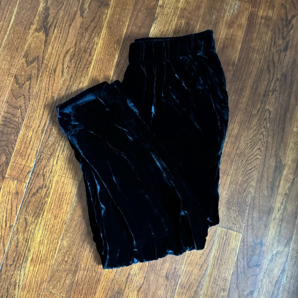 Eileen Fisher Black Silk & Viscose Black Tapered Ankle Pant